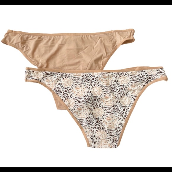 2 pack bikini style silky panties, 1 solid & 1 pattern. Size XL - Picture 2 of 5